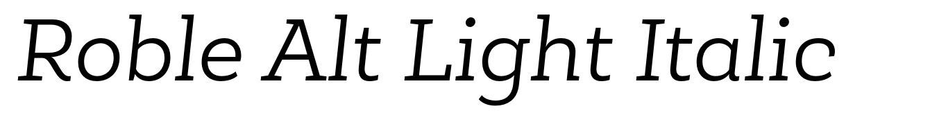 Roble Alt Light Italic